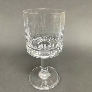 Panels Stemmed Clear Glass Heavy 6 5/8" High